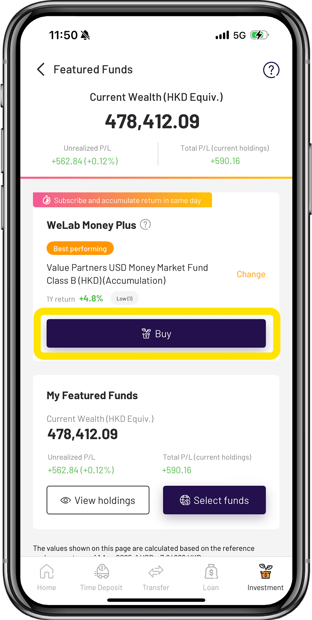 How to buy WeLab Money Plus in WeLab Bank APP: