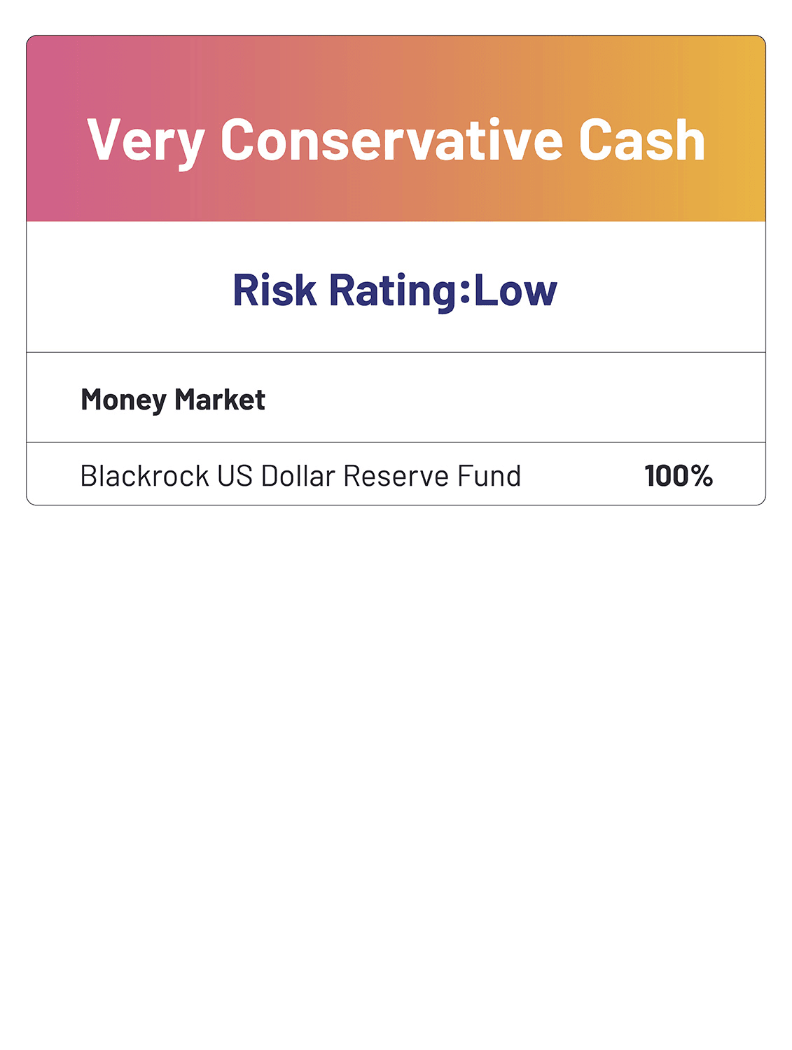 Very Conservative Cash